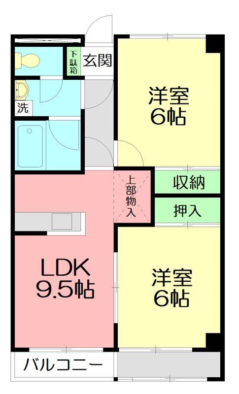ロワール市川 302号室 間取り