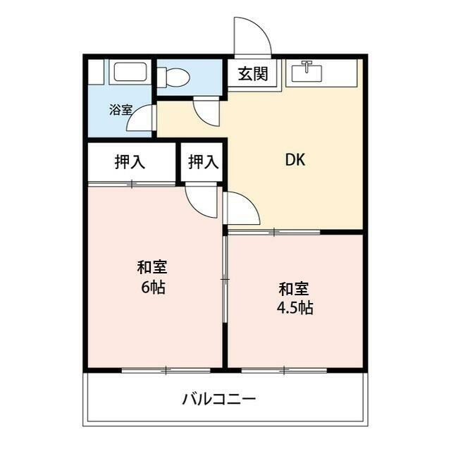 コーポ小菅　Ｂ号棟 101号室 間取り