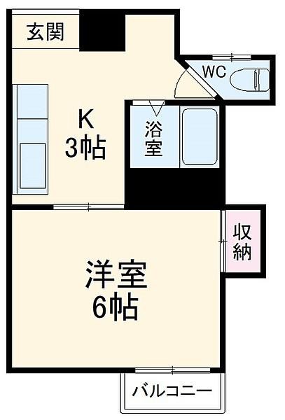 エクレールK鶴巻 207号室 間取り