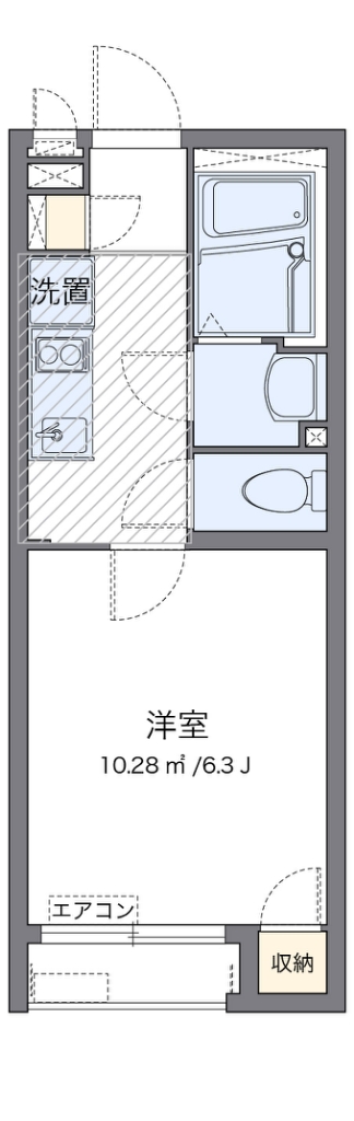 クレイノ壱番館 202号室 間取り