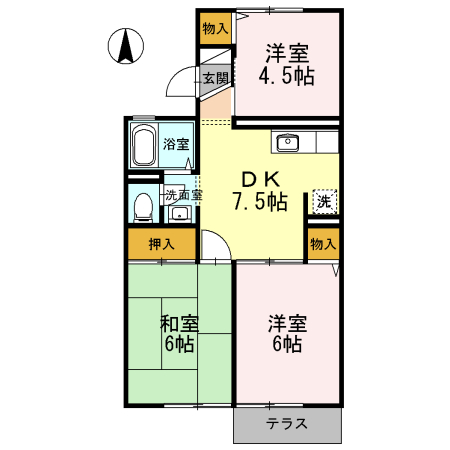 ハイツひまわり 103号室 間取り