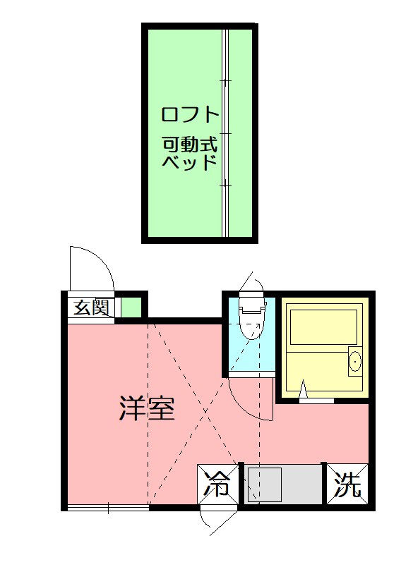 パンシオン　長後ＮＯ２ 0101号室 間取り