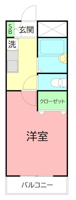 サンハイツ湘南 0203号室 間取り