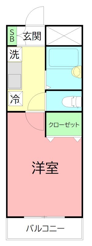 サンハイツ湘南 0203号室 間取り