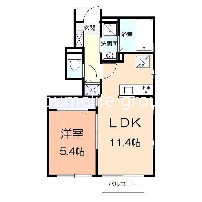 アメニティー厚木市戸室1丁目新築アパート 101号室 間取り