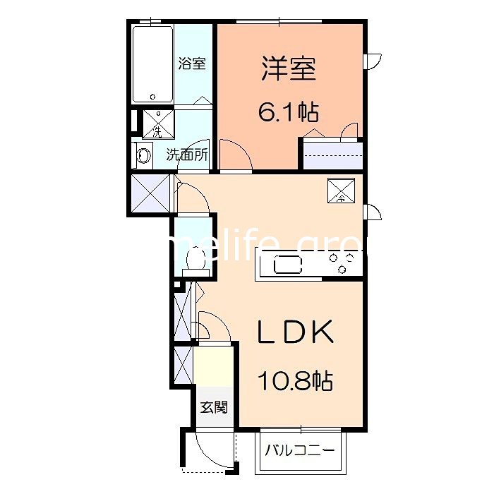シェモア 103号室 間取り