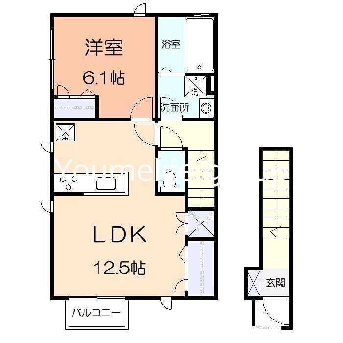 シェモア 201号室 間取り