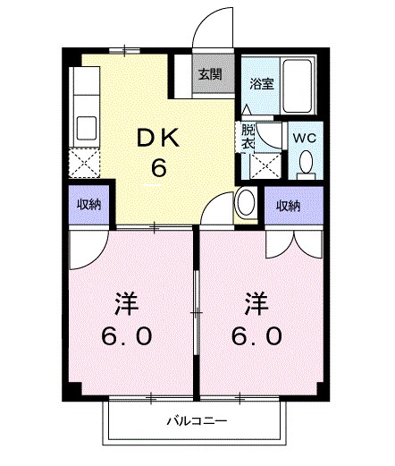 プラムハイツＢ 102号室 間取り