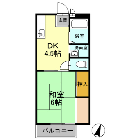 ハイツ　ゆう 203号室 間取り