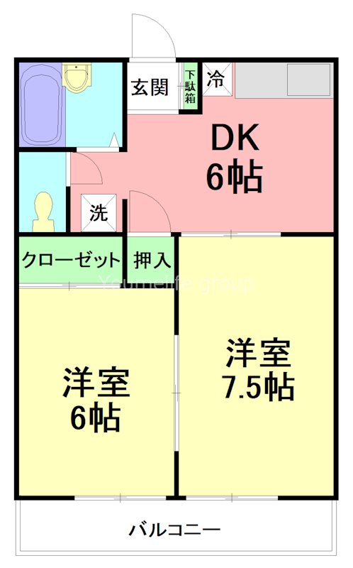 グローバル  101号室 間取り
