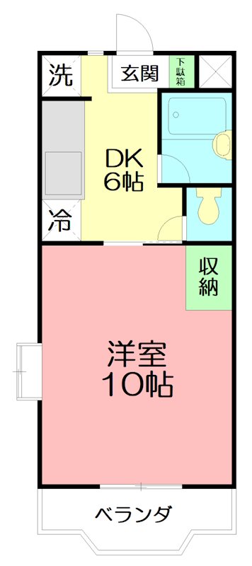 サングレースⅡ 108号室 間取り