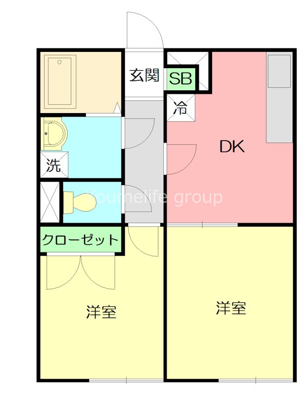 アムール　井ノ城 101号室 間取り