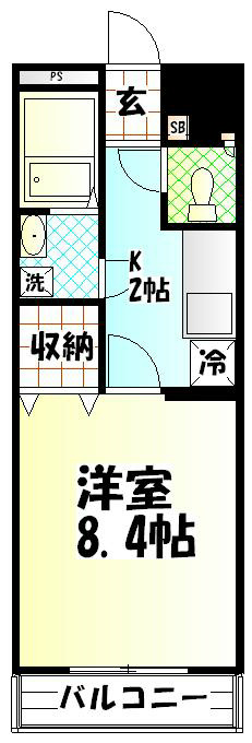 グランフィーユ 104号室 間取り
