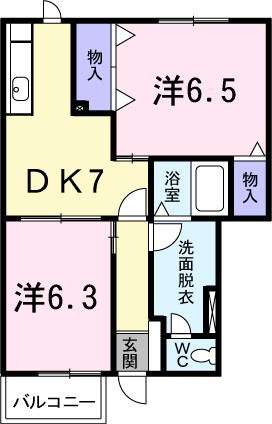 シャトーＤＥマロン 101号室 間取り