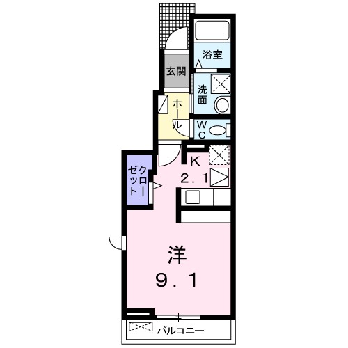 ＯＲＬＥＡＮＳⅠ 103号室 間取り