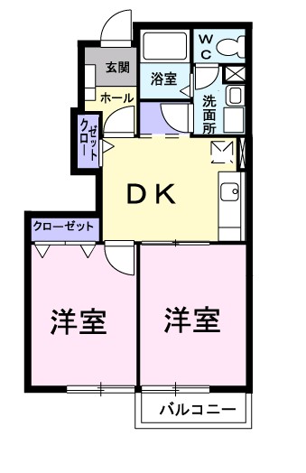 サニーフラット 102号室 間取り