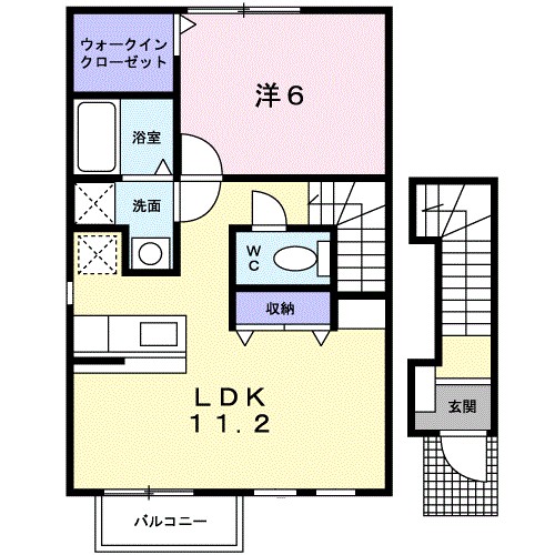 サニーコーポ泉Ⅱ 201号室 間取り
