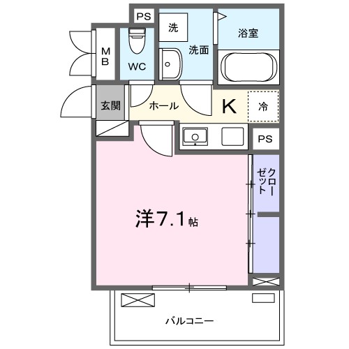 フラン湘南 204号室 間取り