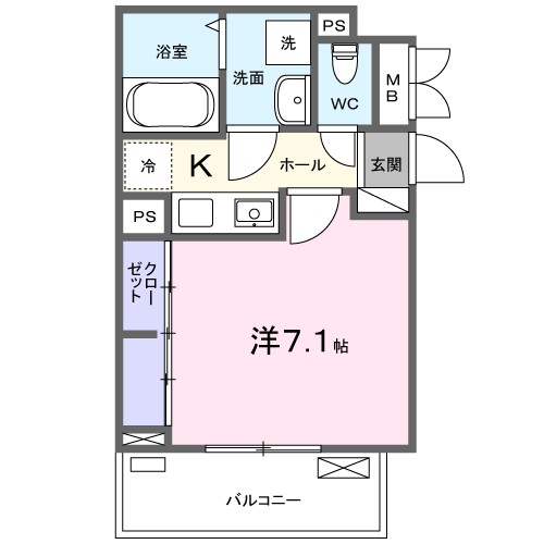 フラン湘南 301号室 間取り