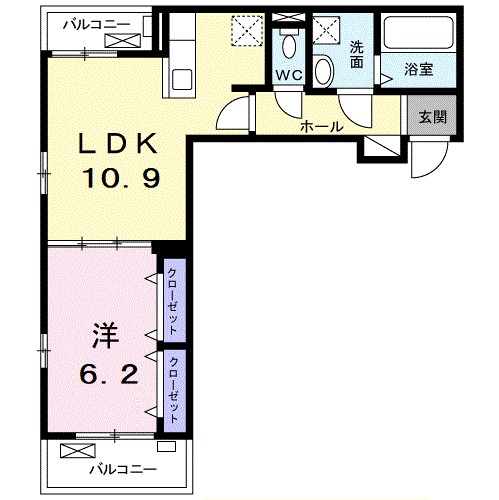 フラン湘南 302号室 間取り