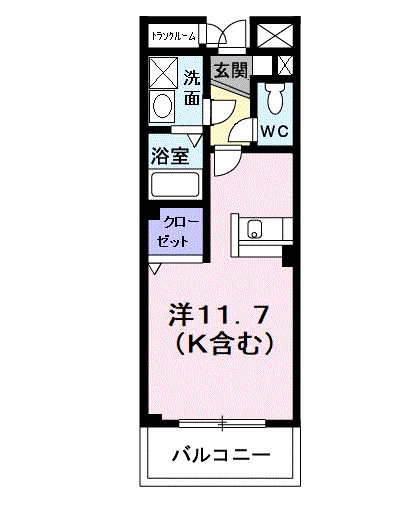 エタニティローズ 202号室 間取り