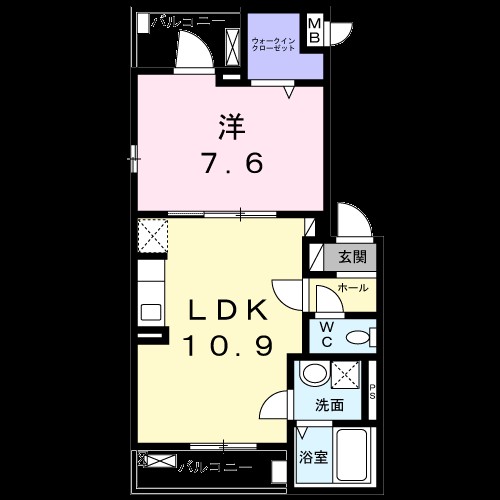 ティーリーフ 202号室 間取り