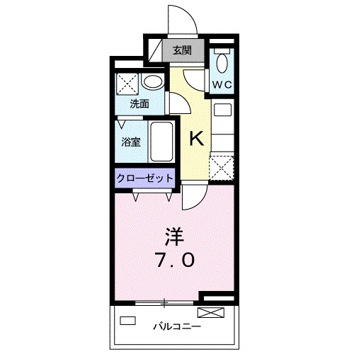 ａｕｂｅ　ｎｅｏ 208号室 間取り