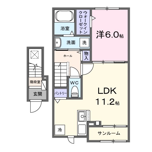 エフノーブル 202号室 間取り