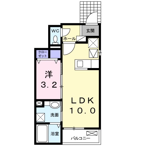 エイレーネ 101号室 間取り