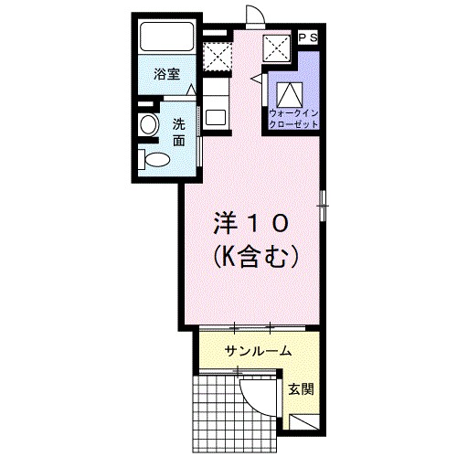 アクア湘南 102号室 間取り