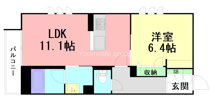 ウェルビィ10番館 101号室 間取り