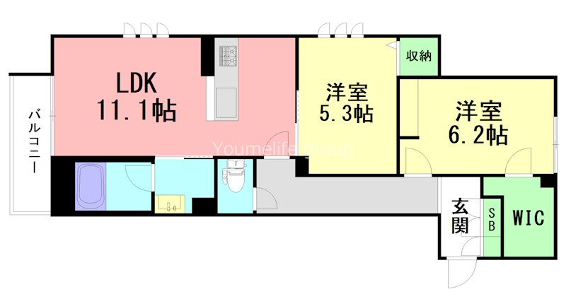 ウェルビィ10番館 201号室 間取り