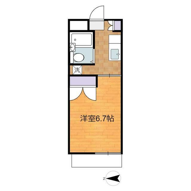 第三カトレアハイツ 1-B号室 間取り