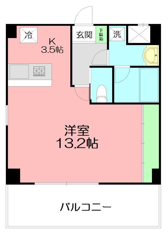 OＺ－ＣＯＵＲＴ 305号室 間取り