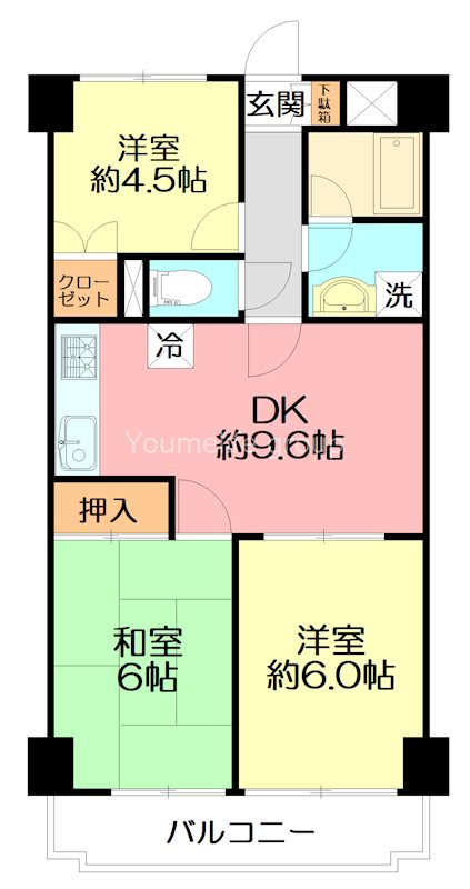 スカイパレス東戸塚 811号室 間取り