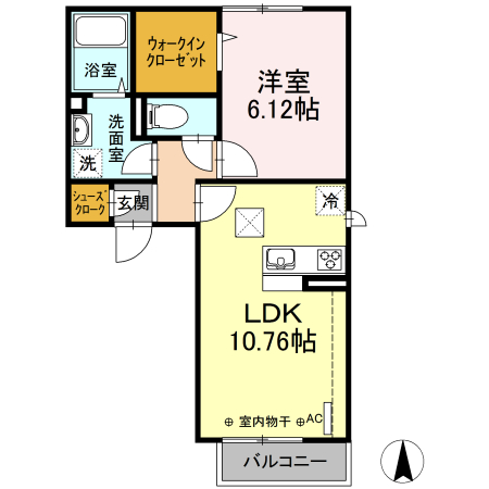 パーチェ 102号室 間取り
