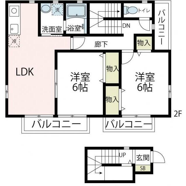 ソレジオ大磯 201号室 間取り