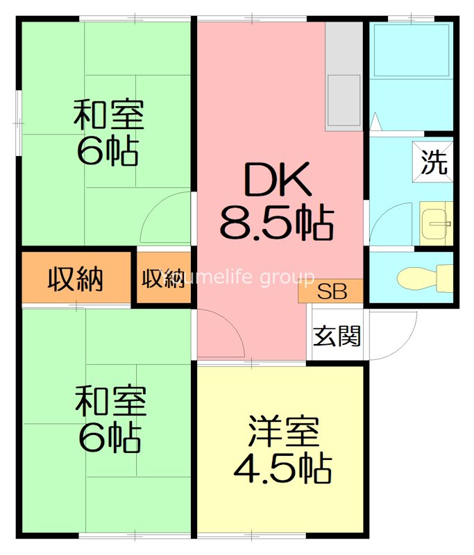 メゾン蓮正寺 201号室 間取り