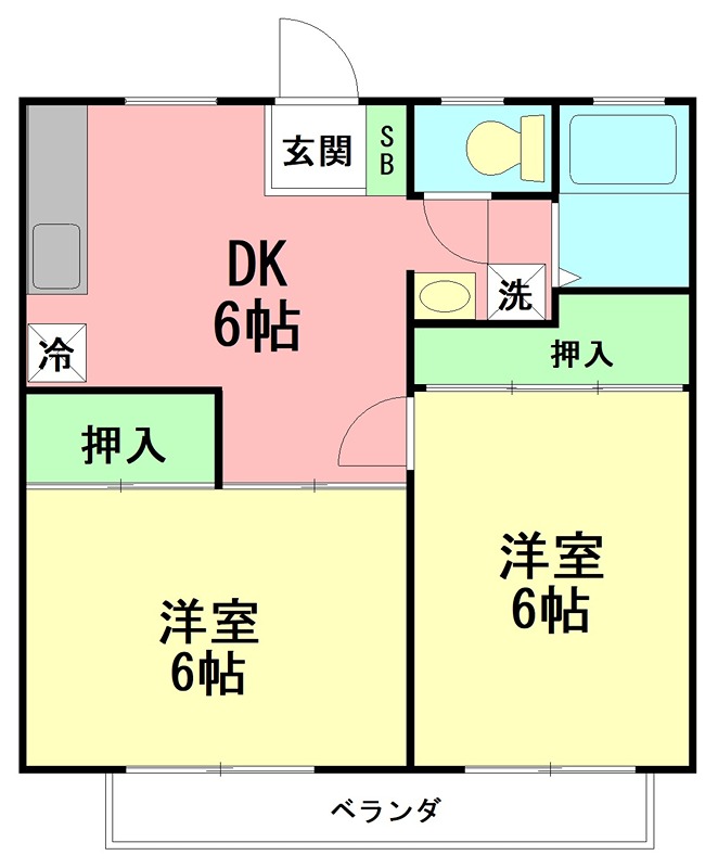 ベルテス湘南 203号室 間取り