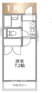 インペリアル湘南Ⅱ 104号室 間取り