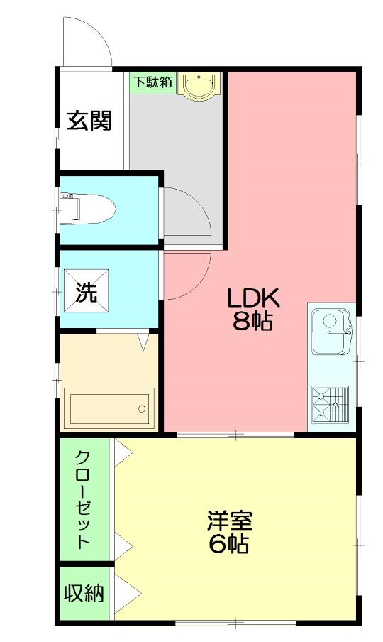 宮崎コーポ 102号室 間取り