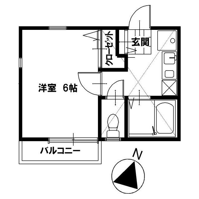 ＴＡＲＡ天神 201号室 間取り