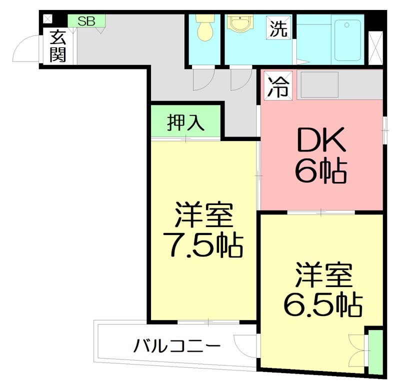 ホワイトレジデンス山口 303号室 間取り