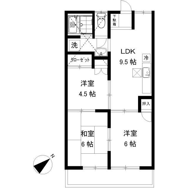 ミヤハラハイツ 209号室 間取り