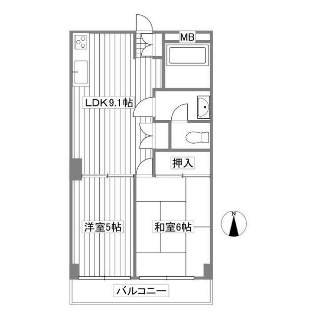 優和レジデンス平塚 303号室 間取り
