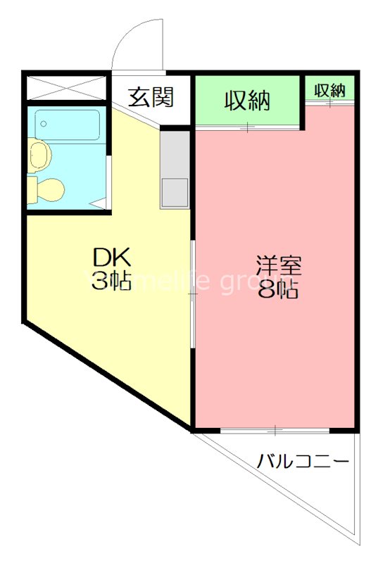サンライズ松の郷 101号室 間取り