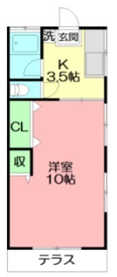 サンハウス 105号室 間取り