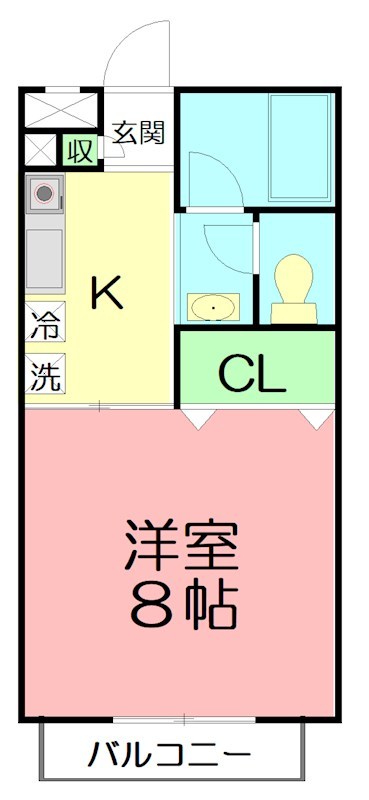 第10山仁ハイツ  207号室 間取り