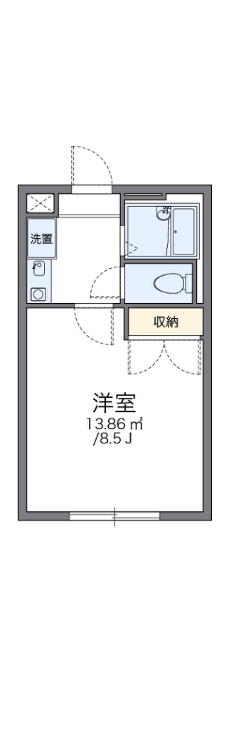 レオパレスベアーウッド 104号室 間取り