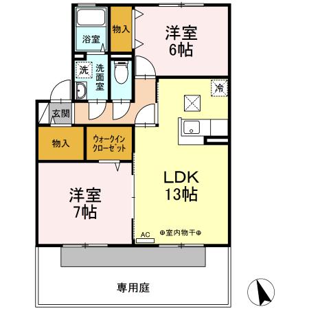 第２サニーサイト 102号室 間取り